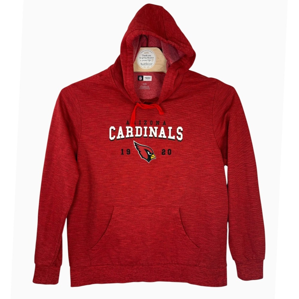Arizona Cardinals Men's Large Red Heather NFL Team Apparel Pullover Hoodie